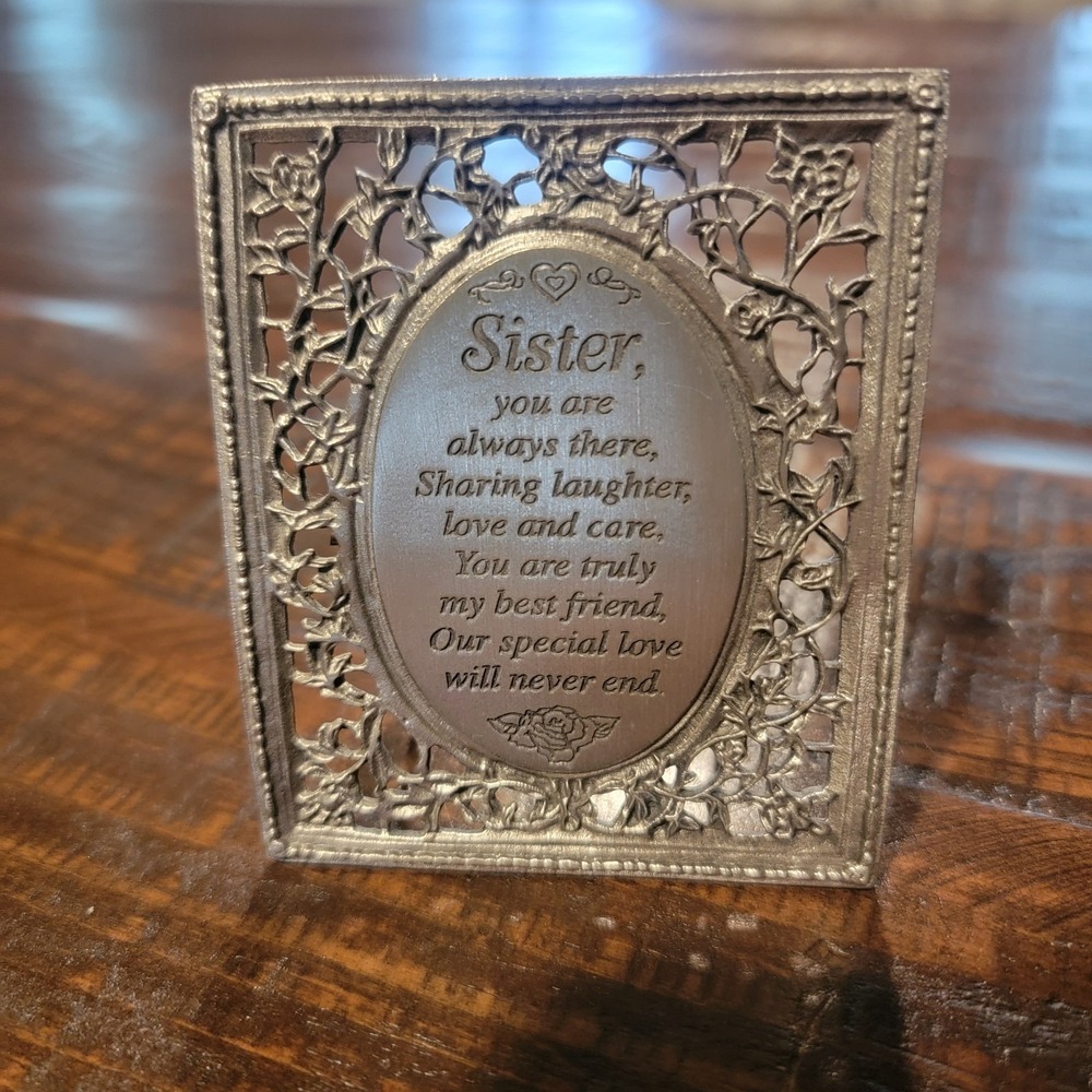 Cathedral Art 3.5" Sister Metal Plaque - Sisters Best Friends Gift Plaque - Picture 5 of 6